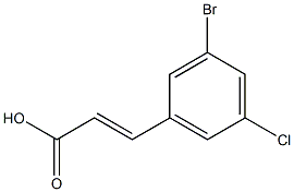 (E)-3-(3-bromo-5-chlorophenyl)acrylic acid Structure
