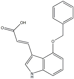 (E)-3-(4-(benzyloxy)-1H-indol-3-yl)acrylic acid Struktur