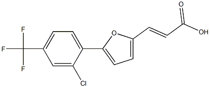 (E)-3-(5-(2-chloro-4-(trifluoromethyl)phenyl)furan-2-yl)acrylic acid Structure