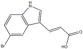 (E)-3-(5-bromo-1H-indol-3-yl)acrylic acid 化学構造式