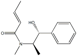 (E)-N-((1R,2R)-1-hydroxy-1-phenylpropan-2-yl)-N-methylbut-2-enamide Structure