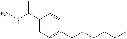 1-(1-(4-hexylphenyl)ethyl)hydrazine Structure