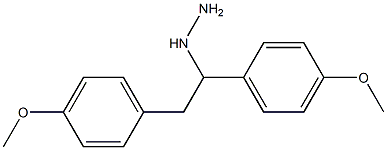 1-(1,2-bis(4-methoxyphenyl)ethyl)hydrazine Struktur