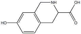 1,2,3,4-tetrahydro-7-hydroxyisoquinoline-3-carboxylic acid Struktur
