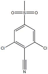 2,6-dichloro-4-(methylsulfonyl)benzonitrile Struktur