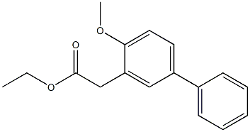 ethyl 2-(2-methoxy(5-phenyl)phenyl)acetate,,结构式