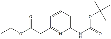 ethyl 2-(6-(tert-butoxycarbonylamino)pyridin-2-yl)acetate Structure