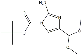 tert-butyl 2-amino-4-(dimethoxymethyl)-1H-imidazole-1-carboxylate,,结构式