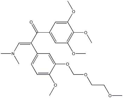 (E)-3-(dimethylamino)-2-(4-methoxy-3-((2-methoxyethoxy)methoxy)phenyl)-1-(3,4,5-trimethoxyphenyl)prop-2-en-1-one Structure