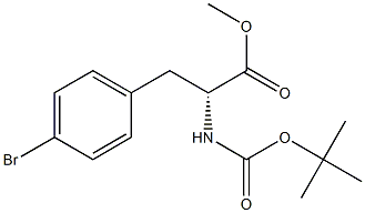 (R)-3-(4-Bromo-phenyl)-2-tert-butoxycarbonylamino-propionic acid methyl ester Struktur