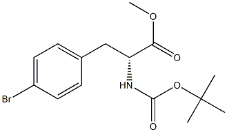 (R)-N-BOC-4-溴-苯丙氨甲酯, , 结构式