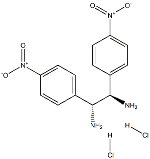 (R,R)-1,2-Bis(4-nitrophenyl)-1,2-ethanediamine dihydrochloride Struktur
