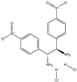 (R,R)-1,2-二(4-硝基苯基)-1,2-乙二胺二盐酸盐,,结构式