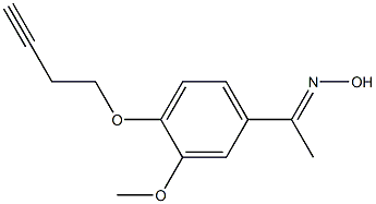 (1E)-1-[4-(but-3-ynyloxy)-3-methoxyphenyl]ethanone oxime Struktur