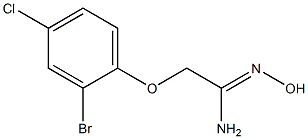 (1Z)-2-(2-bromo-4-chlorophenoxy)-N'-hydroxyethanimidamide,,结构式