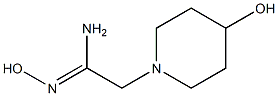 (1Z)-N'-hydroxy-2-(4-hydroxypiperidin-1-yl)ethanimidamide Structure