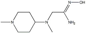 (1Z)-N'-hydroxy-2-[methyl(1-methylpiperidin-4-yl)amino]ethanimidamide Structure