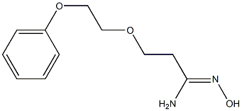 (1Z)-N'-hydroxy-3-(2-phenoxyethoxy)propanimidamide Structure