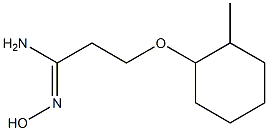 (1Z)-N'-hydroxy-3-[(2-methylcyclohexyl)oxy]propanimidamide Structure