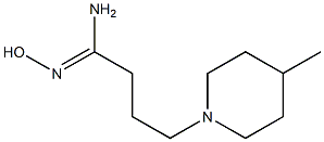 (1Z)-N'-hydroxy-4-(4-methylpiperidin-1-yl)butanimidamide Structure