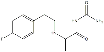 (2-{[2-(4-fluorophenyl)ethyl]amino}propanoyl)urea Structure