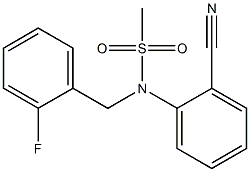 (2-cyanophenyl)-N-[(2-fluorophenyl)methyl]methanesulfonamide Structure
