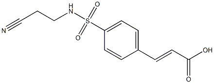 (2E)-3-(4-{[(2-cyanoethyl)amino]sulfonyl}phenyl)acrylic acid Struktur