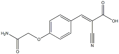 (2E)-3-[4-(2-amino-2-oxoethoxy)phenyl]-2-cyanoacrylic acid Structure
