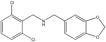 (2H-1,3-benzodioxol-5-ylmethyl)[(2,6-dichlorophenyl)methyl]amine Structure
