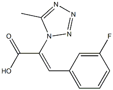 (2Z)-3-(3-fluorophenyl)-2-(5-methyl-1H-tetrazol-1-yl)acrylic acid Structure