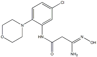 (3Z)-3-amino-N-(5-chloro-2-morpholin-4-ylphenyl)-3-(hydroxyimino)propanamide Structure