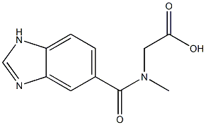 [(1H-benzimidazol-5-ylcarbonyl)(methyl)amino]acetic acid Struktur