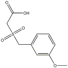 [(3-methoxybenzyl)sulfonyl]acetic acid 结构式