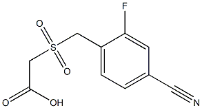 [(4-cyano-2-fluorobenzyl)sulfonyl]acetic acid Structure