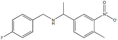 [(4-fluorophenyl)methyl][1-(4-methyl-3-nitrophenyl)ethyl]amine Structure