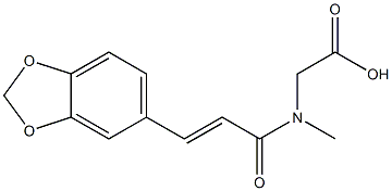 [[(2E)-3-(1,3-benzodioxol-5-yl)prop-2-enoyl](methyl)amino]acetic acid
