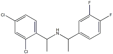 [1-(2,4-dichlorophenyl)ethyl][1-(3,4-difluorophenyl)ethyl]amine,,结构式