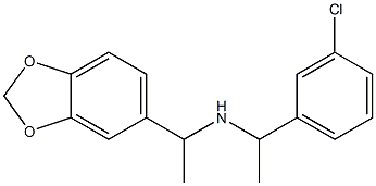 [1-(2H-1,3-benzodioxol-5-yl)ethyl][1-(3-chlorophenyl)ethyl]amine Struktur