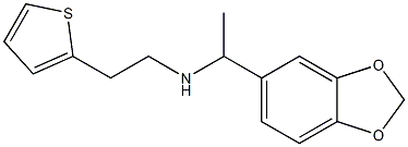 [1-(2H-1,3-benzodioxol-5-yl)ethyl][2-(thiophen-2-yl)ethyl]amine Struktur