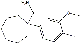 [1-(3-methoxy-4-methylphenyl)cycloheptyl]methanamine Structure
