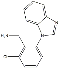 [2-(1H-1,3-benzodiazol-1-yl)-6-chlorophenyl]methanamine Structure