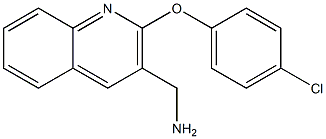[2-(4-chlorophenoxy)quinolin-3-yl]methanamine Struktur