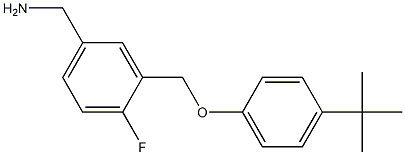 [3-(4-tert-butylphenoxymethyl)-4-fluorophenyl]methanamine Struktur