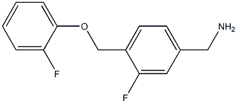 [3-fluoro-4-(2-fluorophenoxymethyl)phenyl]methanamine Struktur