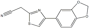 [4-(1,3-benzodioxol-5-yl)-1,3-thiazol-2-yl]acetonitrile Struktur