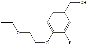[4-(2-ethoxyethoxy)-3-fluorophenyl]methanol Struktur