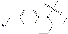 [4-(aminomethyl)phenyl]-N-(pentan-3-yl)methanesulfonamide,,结构式