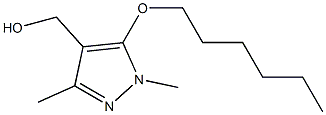 [5-(hexyloxy)-1,3-dimethyl-1H-pyrazol-4-yl]methanol 结构式