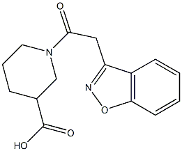 1-(1,2-benzisoxazol-3-ylacetyl)piperidine-3-carboxylic acid Structure