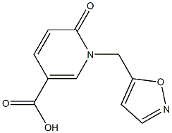 1-(1,2-oxazol-5-ylmethyl)-6-oxo-1,6-dihydropyridine-3-carboxylic acid Struktur